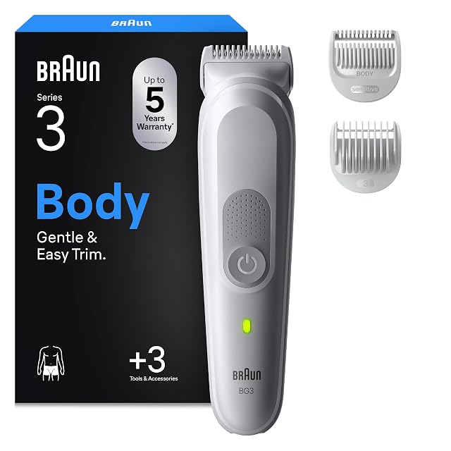 Tondeuse corps Braun Bodygroomer Series 3 BG3530 grise avec sabot sensible