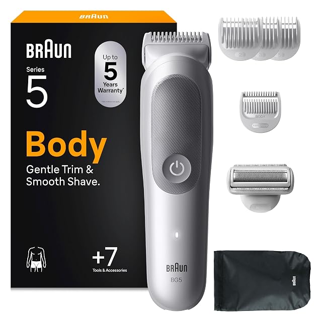 Tondeuse corps Braun Bodygroomer Series 5 BG5555 grise avec tête de rasage remplaçable