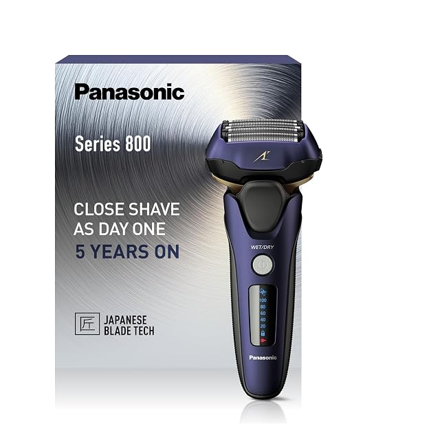 Rasoir à grille Panasonic ES-LV67 Series 800 bleu marine à tête cinq lames