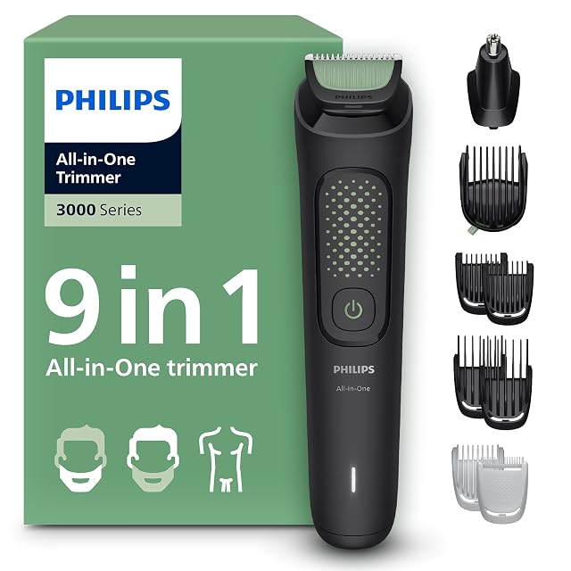 Tondeuse multifonctions Philips Multigroom 3000 MG3946 en neuf pièces avec accessoire nez