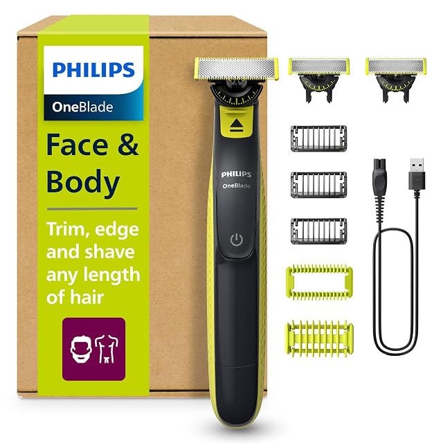 Tondeuse visage et corps Philips OneBlade 360 QP2824 avec sabots barbe et protège-peau