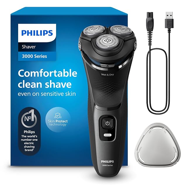 Rasoir rotatif Philips Shaver Series 3000 S3145 anthracite avec tondeuse escamotable