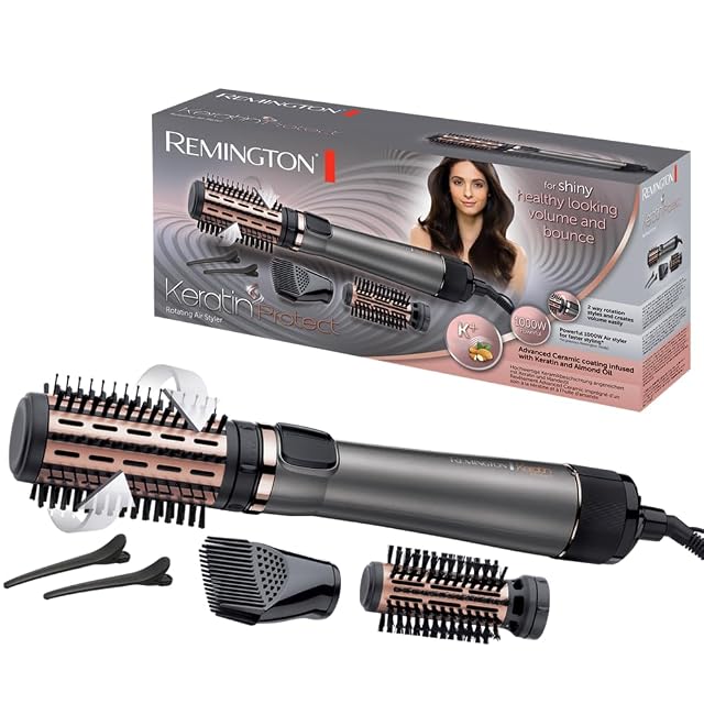 Brosse soufflante rotative Remington AS8811 Keratin Protect avec deux têtes rondes