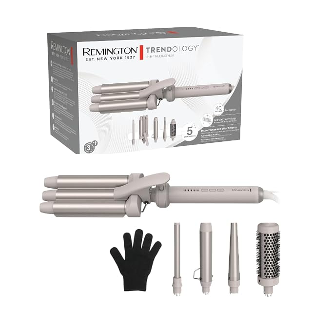 Coffret à boucler cinq-en-un Remington Trendology CI41MS5 avec fûts interchangeables