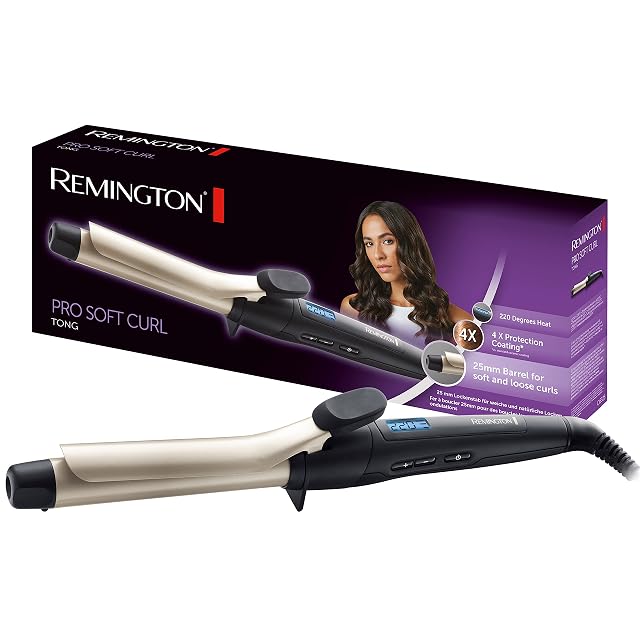 Fer à boucler Remington Pro Soft Curl CI6325 de 25 mm, noir et crème