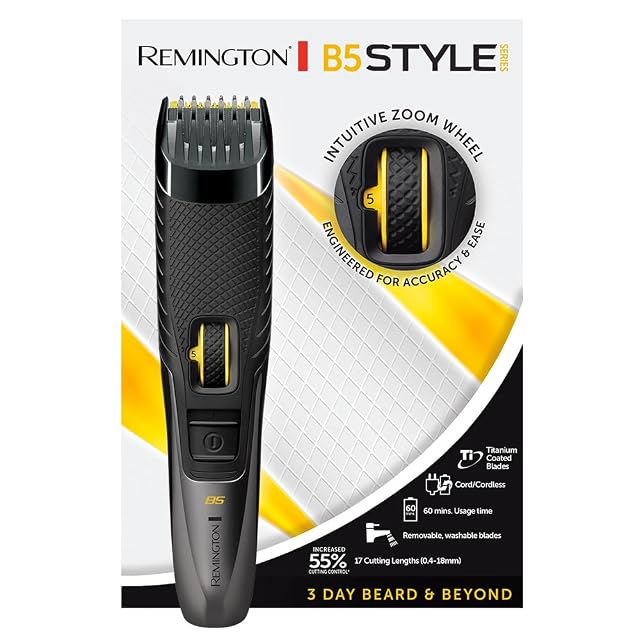 Tondeuse à barbe Remington MB5000 Style Series B5 avec molette et sabot réglable