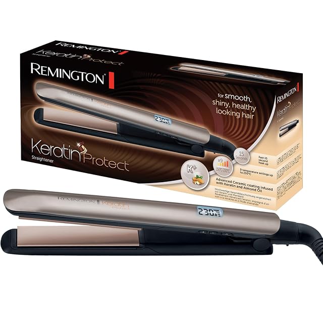 Lisseur Remington S8540 Keratin avec écran LCD et plaques de 110 mm