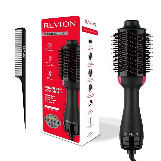 Brosse soufflante volumisante Revlon Salon One-Step avec tête ovale et peigne de séparation