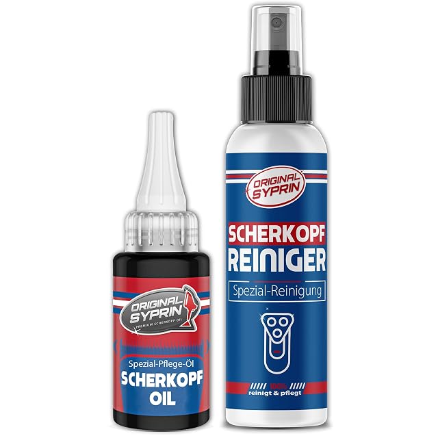 Coffret Syprin d’huile et de nettoyant de lame pour tondeuses et rasoirs